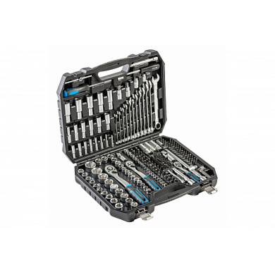 Набор инструмента 1/2"&3/8"&1/4" 222 пр. 6-гр CrV Hoegert HT1R244