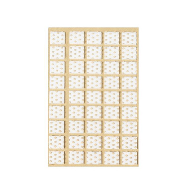 Подкладка самоприлипающая фетровая прорезиненная 15 х 15мм (1упак.=45шт), белая, FOLMAG 109801