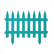 Забор декоративный "GOTIKA" №3, длина общ. 3,10 м, выс. 0,35 м, лазурь, компл. 7 шт. Гарденпласт 50512