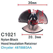 Клипса для крепления внутренней обшивки а/м Крайслер пластиковая, 100 шт Forsage C1021(Chrysler)
