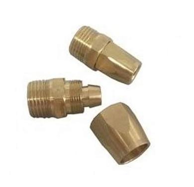 Переходник резьбовой, наруж. резьба 1/2"-зажим на шланг 10х14 мм RockForce RF-B1410/4