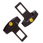 Заглушка-блокировка замка ремня безопасности SW Черный 60*50 мм 2шт Смайлик SKYWAY HX-113 Smiley