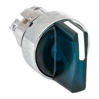 Исполнительный механизм переключателя ХB4 синий на 2 положения возвратный без фиксации, с подсветкой с короткой ручкой EKF PROxima XB4BD2L-B