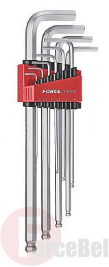 Набор экстрадлинных 6-гр. ключей с шаром Force 5102XLB (1.27-10 мм) 10 пр.