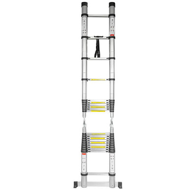 Лестница-стремянка телескопическая алюм. бытовая 3.1+3.1м, 10+10 ступ. Forsage F-UP310-M