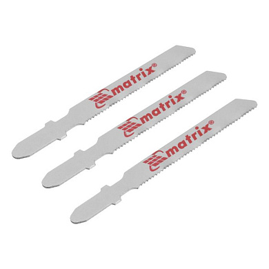 Полотна для электролобзика по дереву, 3 шт, 50х1,2 мм, HCS, EU- хвостовик Matrix 78140