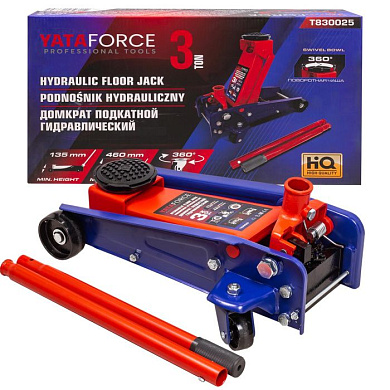 Домкрат подкатной гидравлический 3 т, 135-460 мм YATAFORCE YF-T830025