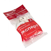 Удлинитель "Эксперт" 2 гнезда 2 метра 13А/3,0кВт с заземлением ПВС 3х1 EKF PROxima UBA16-310-2-02