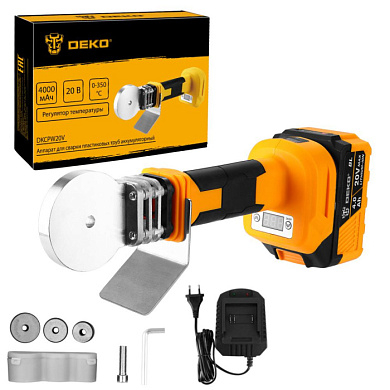 Паяльник для полипропиленовых труб аккумуляторный DKCPW20V DEKO 086-3000