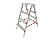 Лестница-стремянка алюм. двухсторонняя 88 см 4 ступ. 3,4кг Pro Startul ST9941-04