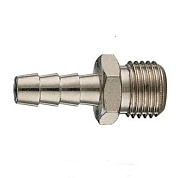 Штуцер пневматический наружная резьба 1/8" - "елочка" 10 мм H-D HD-BM1256