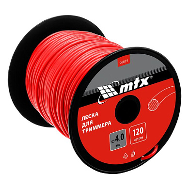 Леска для триммера круглая 4,0 мм х 120 м, на катушке MTX 96875