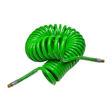 Пневмошланг витой 12х8 мм, 7 м НР 1/4" HOREX (без быстроразъемов) EUC 12x8мм 7м