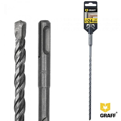 Бур (сверло) по бетону 24x440x500 мм SDS-plus GRAFF 6224500