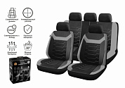 Чехлы на сиденья автомобиля универсальные полиэстер черно-серые ARIZONE 40-155013