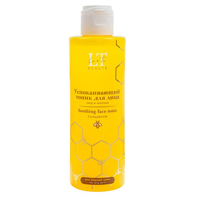 Успокаивающий тоник для лица мед и молоко для жирной кожи La and Te beaute LT-1213