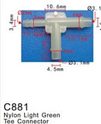 Клипса для крепления внутренней обшивки а/м GM пластиковая, 100 шт Forsage C0881(GM)