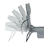 Шезлонг с зонтиком ForceKraft FK-FG-HY-8008BL-Z GRAY