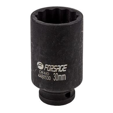 Головка ударная глубокая 30 мм 12-гр 1/2'' Forsage F-4488530