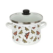 Кастрюля 1,5л (цил.) "Бабочки розовые" Сантэкс 1-2215112(Бл)"Бл"(2)