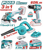 Набор аккумуляторного инструмента TOTAL TOSLI241192