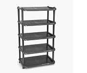 Этажерка для обуви КОМФОРТ, 5 полок, черная Полимербыт 4340600