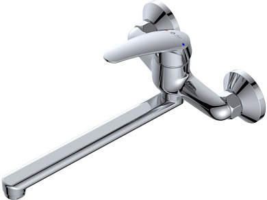 Смеситель для ванны, Lt D35, серия SHU, высота - 132 мм, длина излива - 273 мм излив поворотный, L-образный. AV Engineering AVSHU7-A132-246