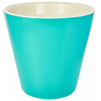 Горшок для цветов London 320 мм, 15,7л на колесиках голубой жасмин Пластик Репаблик ING6207ГЛЖ