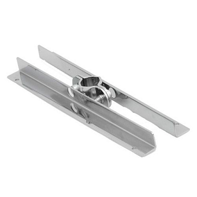 Держатель полки к трубе d25 (533) двусторонний симметричный хром AKS 14278