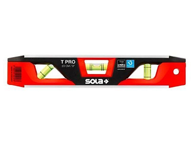 Уровень 230 мм 3 глазка пластм. магнит. T PRO SOLA 01430801