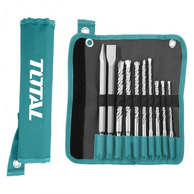Набор буров и зубил SDS-plus 10 пр TOTAL TACSD19101