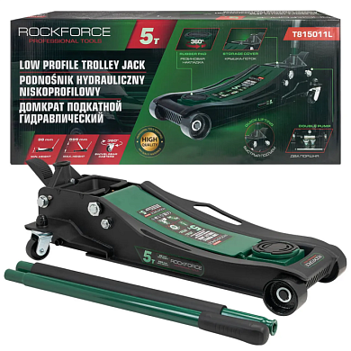 Домкрат подкатной гидравлический 5 т, 96-595 мм RockForce RF-T815011L