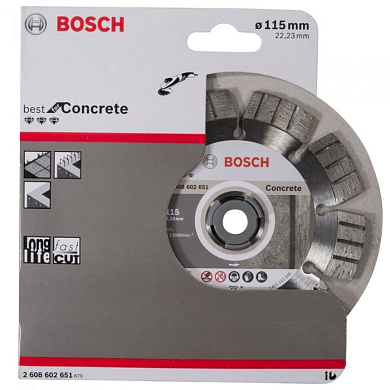 Алмазный круг Best for Concrete 115х22,23 мм BOSCH (2608602651)