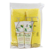 Набор Алоэ и зеленый чай, крем бальзам для рук, крембальзам для ног, полотенце 40*70 La and Te beaute LT-43