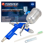Краскораспылитель мини с боковым металлическим бачком бачок 125 мл, сопло 0.8 мм Forsage F-K3