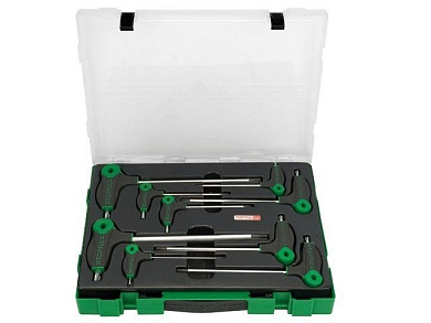 Набор ключей L-Type Torx и TorxTR 2-10 мм 9 пр. Toptul GZC0904