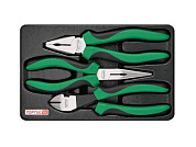 Набор плоскогубцы, тонкогубцы, бокорезы 3 пр. в ложементе Toptul GZA-0305