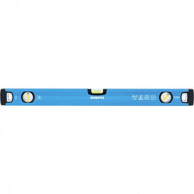 Уровень алюминиевый, 1800 мм, профиль 1,6 мм, фрезерованный, ударопрочные заглушки, 3 глазка Барс 34432