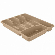 Лоток для столовых приборов Plast Team 330×260×43 мм шоколадный мокко Пластик Репаблик PT156010015