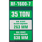 Домкрат пневмогидравлический подкатной 35 т, 257-527 мм RockForce RF-1600-7