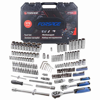 Набор инструментов 172 пр. 1/4"&3/8"&1/2", 6-гр. Forsage F-41723-5