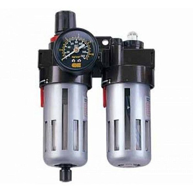 Фильтр-редуктор с манометром + смазочный прибор 1/4'' 1000л/мин, 5микр. Prowin AC-2000