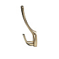 Крючок меб. двухрожковый мет. QUEEN брашированное золото AKS 90284