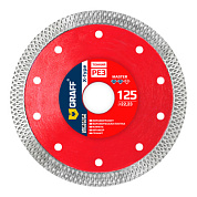 Алмазный диск 125 мм по керамограниту X-type тонкий рез серия "Master" GRAFF 101255