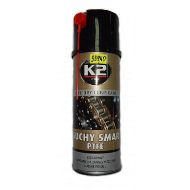 Смазка ''сухая''для цепей мотоциклов и велосипедов 400 мл, аэрозоль K2 ROAD DRY Chain Lube (W143)