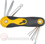 Набор ключей складных шестигранных c шариком 1.5-8 мм 8 пр. Vorel 56505