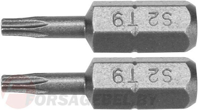 Бита Torx T9x25 мм., 1/4'', 2 шт. AISI S2 Yato YT-77901