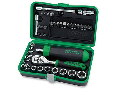 Набор инструментов 1/4'' 4-14 мм 6-гр. 41 пр. Toptul GADW4101