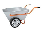 Тачка хозяйственная ТХ, 200 л, 400 кг, двухколесная, литая резина 380х70 мм КОМ ТХ