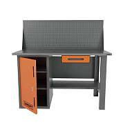 Верстак однотумбовый с ящиком и экраном 1400х700 мм, оранжевая Garopt GT1400STDY1PP.orange